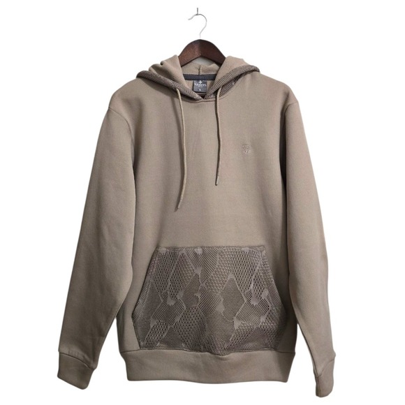 Saints Studio NWT Fleece Hoodie In Taupe Sz S - Picture 1 of 12